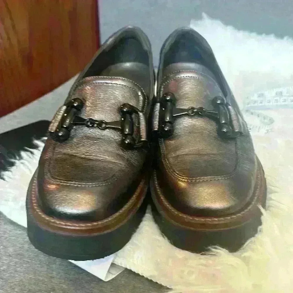 Softwaves BRINA Loafer in PEWTER Lug Sole Slip On Womens Size 38.5 - Picture 4 of 15